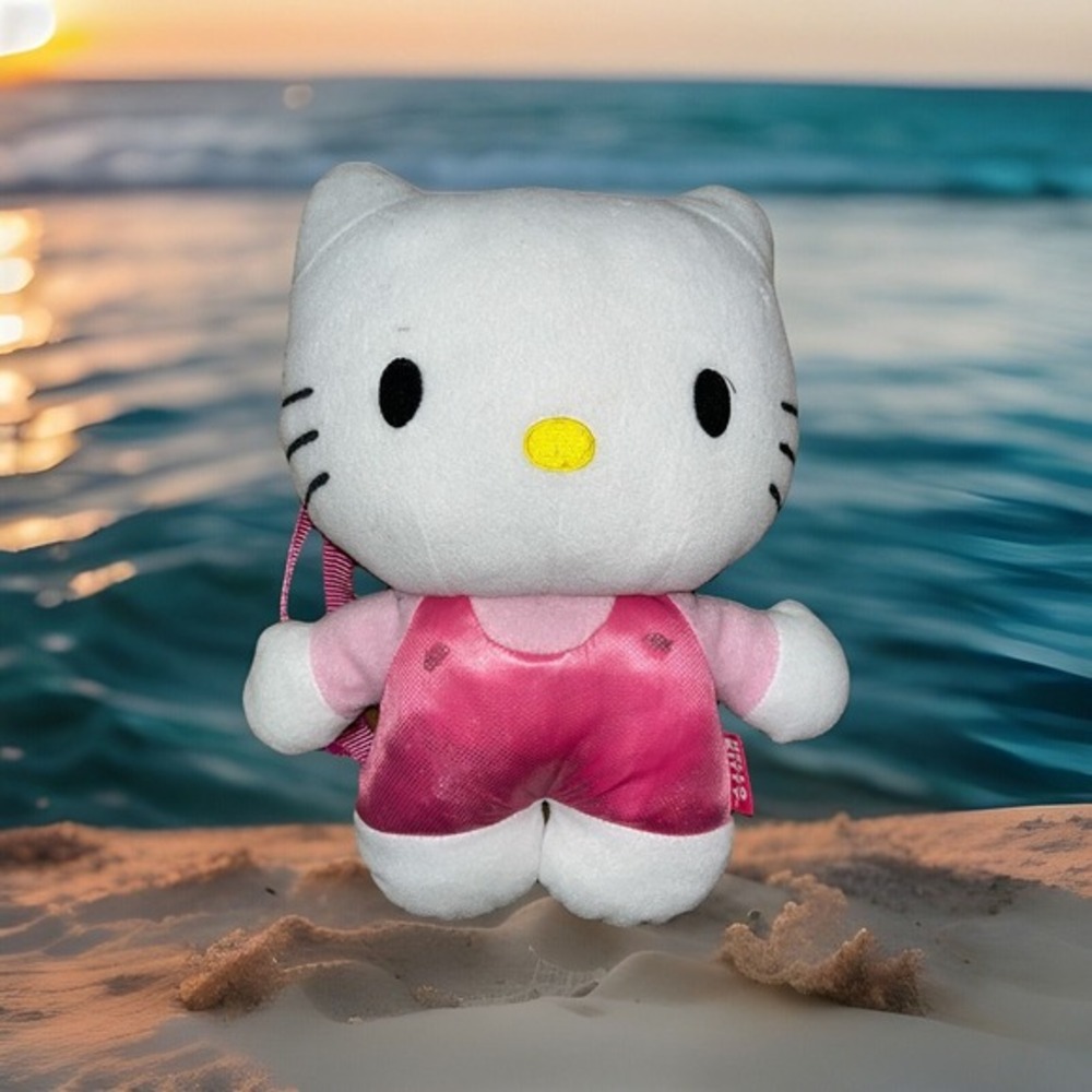 Sanrio Hello Kitty Pink Stuffed Plush Backpack Bag Adjustable Straps Anime Comic